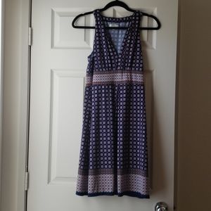 Max Studio Navy v-neck empire waist dress, small